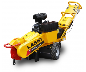 Handy stump cutter with electric travel gear and with air filter for heavy duty operation F 460 EI HD