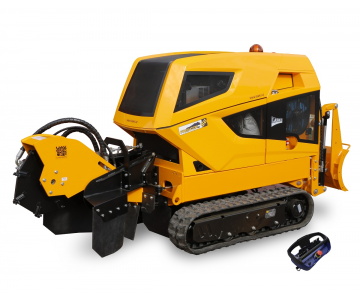 Stump cutter on tracked chassis with remote control   P 56 RX