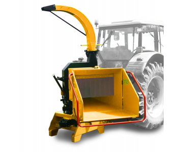 Tractor-mounted chipper with swivel base and hitch for 8t trailers LS 200 T (750 ÷ 1000 rpm)