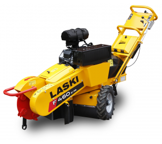 Handy stump cutter with electric travel gear and with air filter for heavy duty operation F 460 EI HD