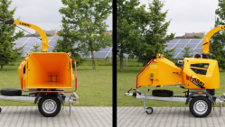 Powerful chipper with diesel engine on braked chassis (25 HP) LS 160 DWB 